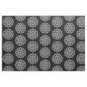 Bio Geometrie 08 - Weiß auf Schwarz Stoff (Fat Quarter (45,7 x 55,9 cm))