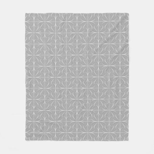 Bio Geometrie in Grau Fleecedecke (Vorderseite)