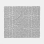 Bio Geometrie in Grau Fleecedecke (Vorderseite (Horizontal))