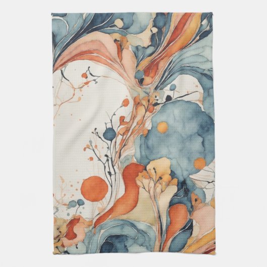 Bio Geometrie-Symphonie Lover V3 Geschirrtuch (Vertikal)