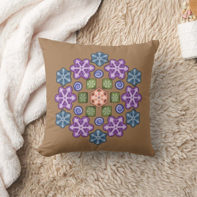 Bio Geometrie-Throw-Pillow v2 Kissen (Decke)