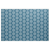 Bio Geometrie - Weiß auf Blau 00486b Stoff (Yard (91,4 cm))