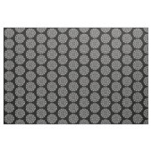 Bio Geometrie - Weiß auf Schwarz Stoff (Yard (91,4 cm))