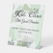 Bio geometrische Hochzeitskidecke Sockelschild (Vorderseite)