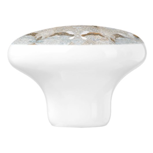 Bio geometrischer neutraler grafischer keramikknauf (Seitenansicht)