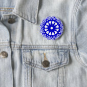 Bio Geometry 09 - White on Royal Blue Button (Beispiel)