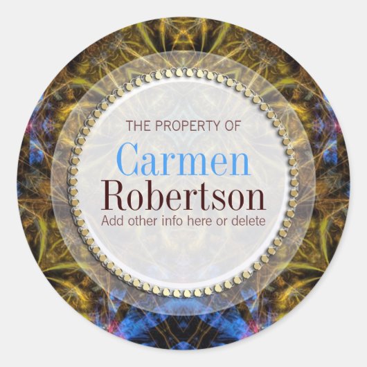 Bio Goldene Fantasie - kundenspezifischer Rundaufk Runder Aufkleber (Vorderseite)