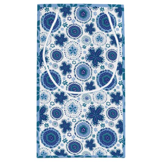 Bio Gras des Medaillonentwurfs w/blue Kleine Geschenktüte (Rückseite)