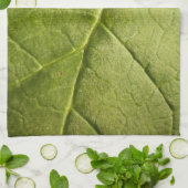 Bio Green Rhubarb Leaf Geschirrtuch (Gefaltet)