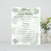 Bio Greenery Geometric Abstrakt Wedding (Stehend Vorderseite)