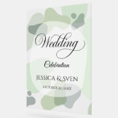 Bio Greenery Geometric Abstrakt Wedding Acrylschild (Winkel)