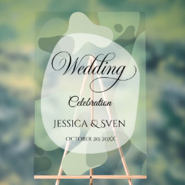 Bio Greenery Geometric Abstrakt Wedding Acrylschild
