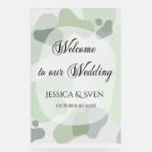 Bio Greenery Geometric Abstrakt Wedding Acrylschild (Vorderseite)