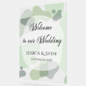 Bio Greenery Geometric Abstrakt Wedding Acrylschild (Winkel)