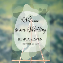 Bio Greenery Geometric Abstrakt Wedding Acrylschild