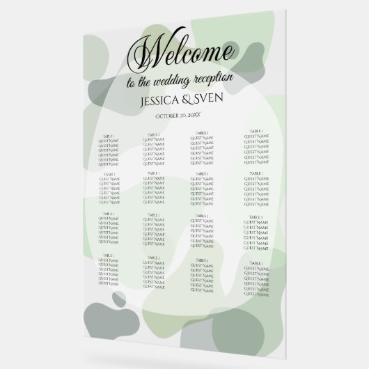 Bio Greenery Geometric Abstrakt Wedding Acrylschild (Winkel)