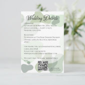 Bio Greenery Geometric Abstrakt Wedding Begleitkarte (Stehend Vorderseite)