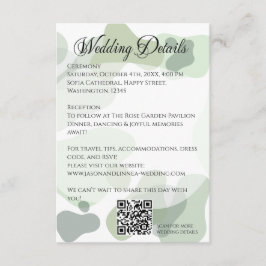 Bio Greenery Geometric Abstrakt Wedding Begleitkarte