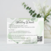 Bio Greenery Geometric Abstrakt Wedding Begleitkarte (Stehend Vorderseite)