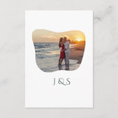 Bio Greenery Geometric Abstrakt Wedding Begleitkarte (Rückseite)