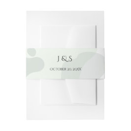 Bio Greenery Geometric Abstrakt Wedding Einladungsbanderole