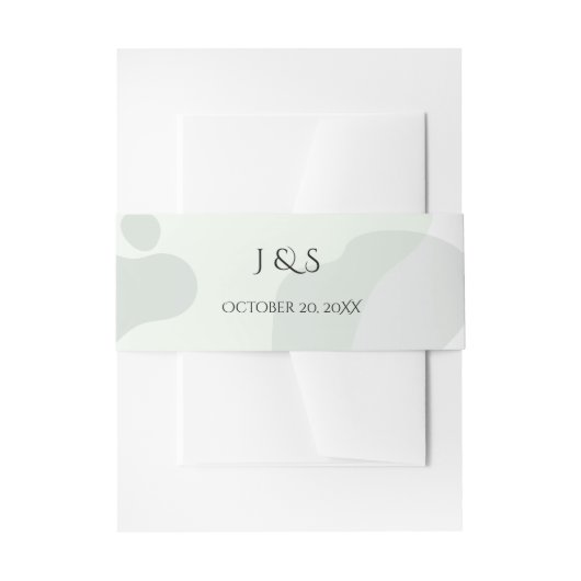 Bio Greenery Geometric Abstrakt Wedding Einladungsbanderole (Vorderseite Beispiel)