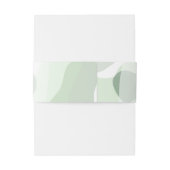 Bio Greenery Geometric Abstrakt Wedding Einladungsbanderole (Rückseitenbeispiel)
