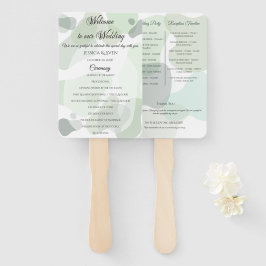 Bio Greenery Geometric Abstrakt Wedding Fächer