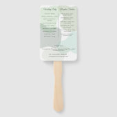 Bio Greenery Geometric Abstrakt Wedding Fächer (Rückseite)