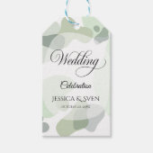 Bio Greenery Geometric Abstrakt Wedding Geschenkanhänger (Vorderseite)