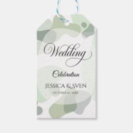 Bio Greenery Geometric Abstrakt Wedding Geschenkanhänger