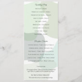 Bio Greenery Geometric Abstrakt Wedding Programm (Rückseite)