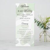 Bio Greenery Geometric Abstrakt Wedding Programm (Stehend Vorderseite)