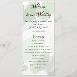 Bio Greenery Geometric Abstrakt Wedding Programm