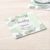 Bio Greenery Geometric Abstrakt Wedding Rechteckiger Pappuntersetzer (angewinkelt)