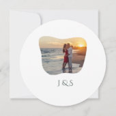 Bio Greenery Geometric Abstrakt Wedding Save The Date (Rückseite)