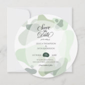 Bio Greenery Geometric Abstrakt Wedding Save The Date (Vorderseite)