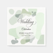 Bio Greenery Geometric Abstrakt Wedding Serviette (Vorderseite)
