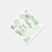Bio Greenery Geometric Abstrakt Wedding Serviette (Ecke)