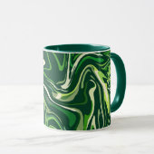 Bio grün Abstrakt mit Fluid Motion Tasse (VorderseiteRechts)