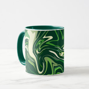 Bio grün Abstrakt mit Fluid Motion Tasse
