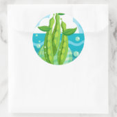 Bio grüne Bohnen Gemüse Runder Aufkleber (Tasche)