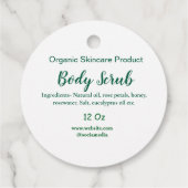 Bio grüne Karosserie-Butterschmalz Geschenkanhänger (Rückseite)