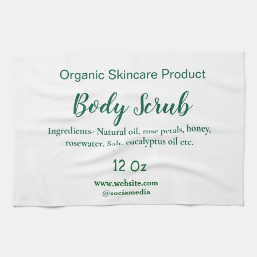 Bio grüne Karosserie-Butterschmalz Geschirrtuch (Horizontal)