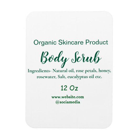 Bio grüne Karosserie-Butterschmalz Magnet (Vertikal)