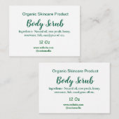 Bio grüne Karosserie-Butterschmalz Mitteilungskarte (Vorne/Hinten)