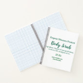 Bio grüne Karosserie-Butterschmalz Notizblock (Innenseite)