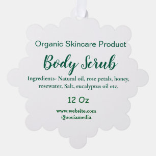 Bio grüne Karosserie-Butterschmalz Ornament Karte