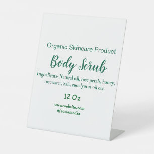 Bio grüne Karosserie-Butterschmalz Sockelschild