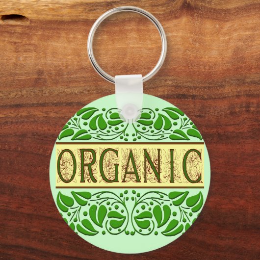 Bio grüner Slogan-Schlüsselanhänger Schlüsselanhänger (Vorderseite)